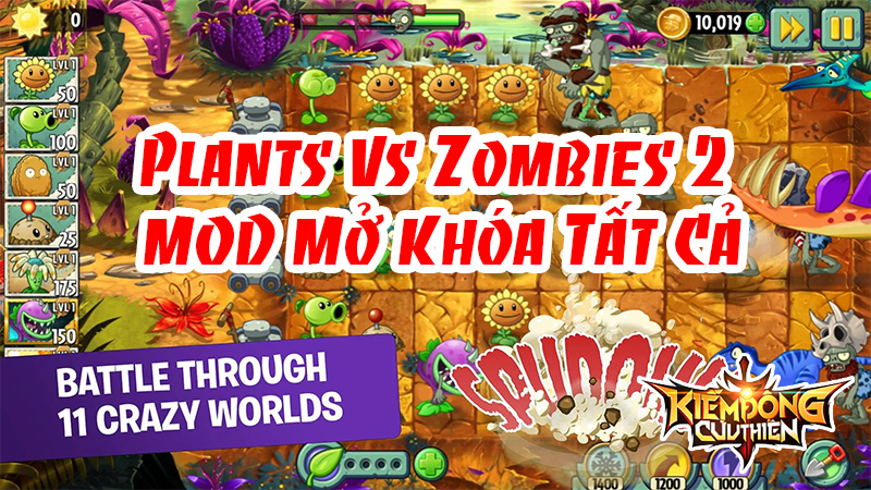 Hình ảnh Plants Vs Zombies 2 MOD Mở Khóa Tất Cả