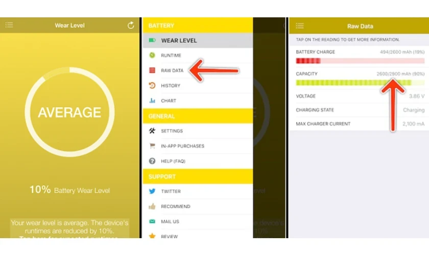 kiểm tra pin bằng phần mềm battery life