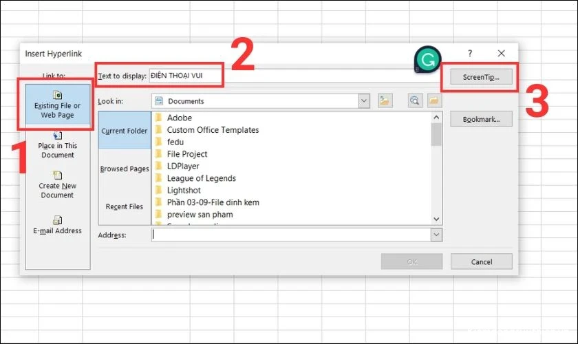 cách tạo siêu liên kết trong excel đơn giản