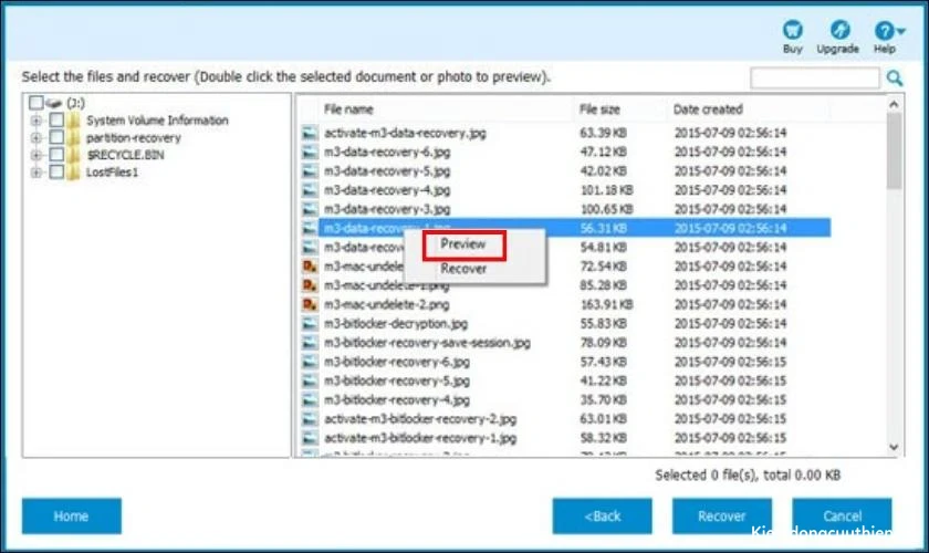 mo-khoa-bitlocker-14 Sau khi quá trình quét hoàn tất, bạn có thể xem trước các tài liệu