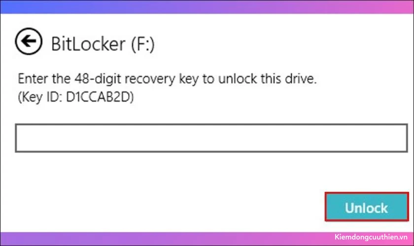 mo-khoa-bitlocker-4 Có thể nhấn Unlock để mở khóa BitLocker