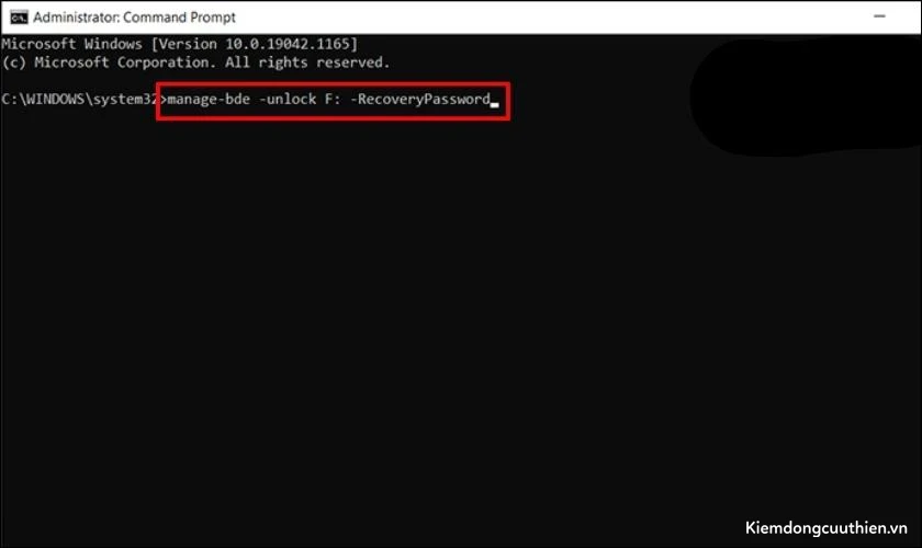 mo-khoa-bitlocker-7 Nhập vào mật khẩu rồi nhấn Enter để có thể mở khóa ổ cứng