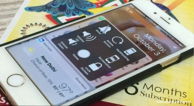Nút nguồn điện thoại iPhone bị lún, người dùng có thể sử dụng nút Home