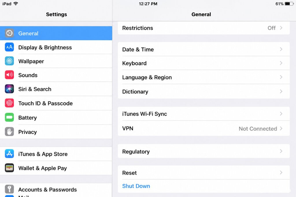 Tắt nguồn iPhone trong phần Cài đặt