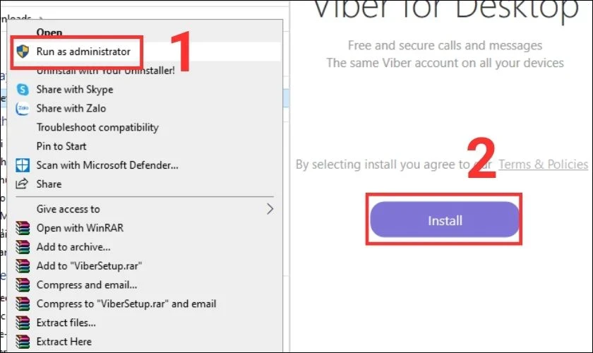tải và cài đặt viber cho máy tính