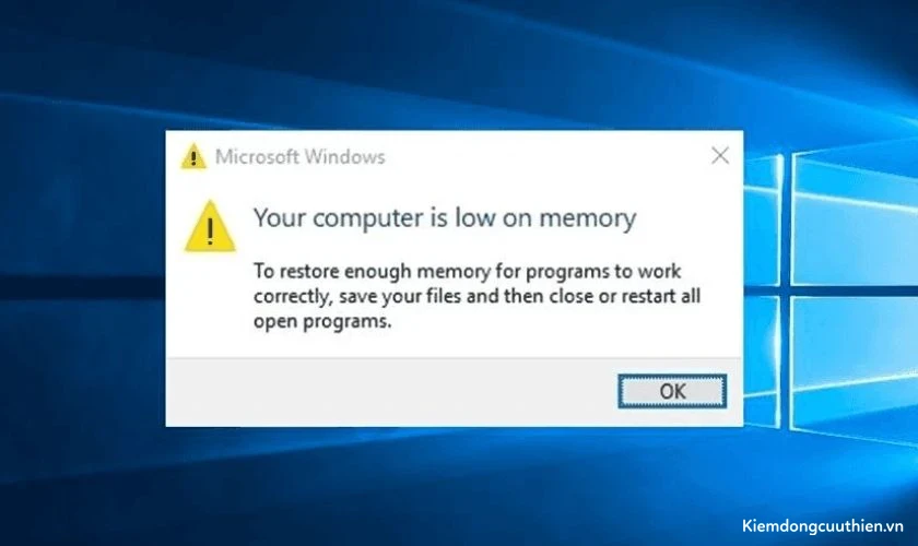 Dấu hiệu cần giải phóng RAM máy tính. laptop