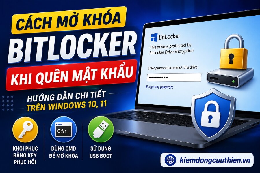 Cách mở khóa BitLocker khi quên mật khẩu