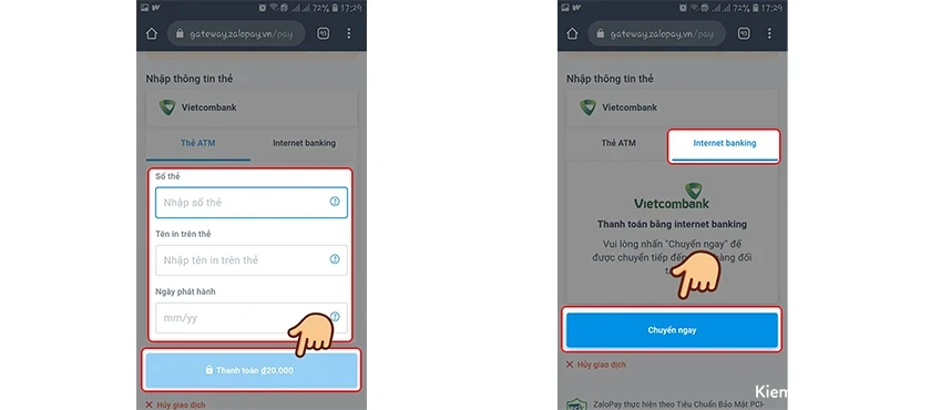 Nạp thẻ tốc chiến liên minh trên ATM