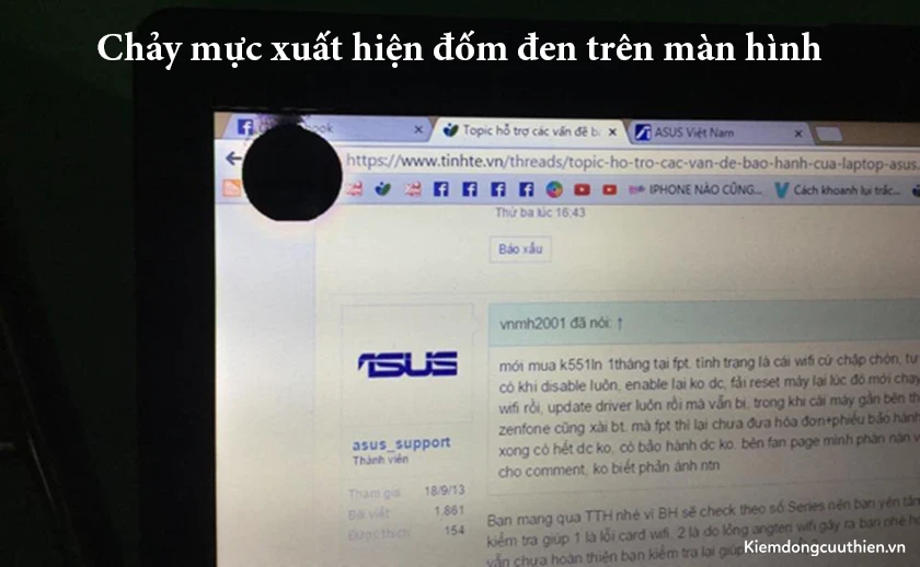 Định nghĩa màn hình laptop bị chảy mực là gì