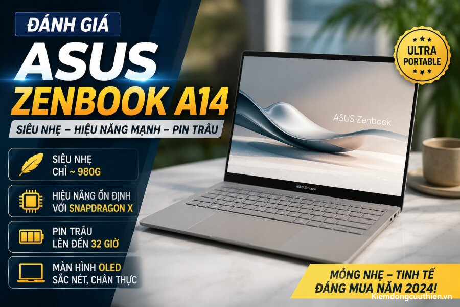 Đánh Giá ASUS Zenbook A14