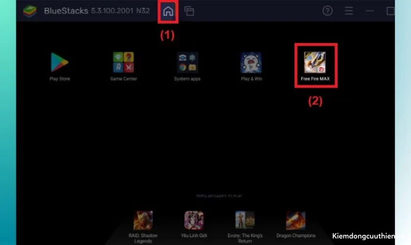 Mở game và thiết lập ban đầu