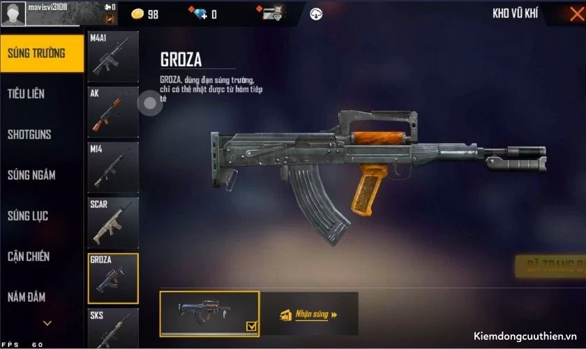 Free Fire Max cung cấp nhiều loại vũ khí đa dạng