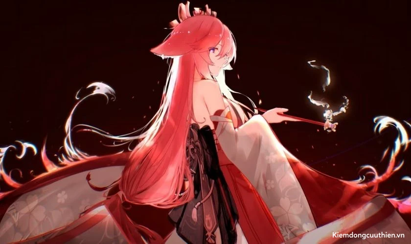 Hình nền Genshin Impact Yae Miko cuốn hút