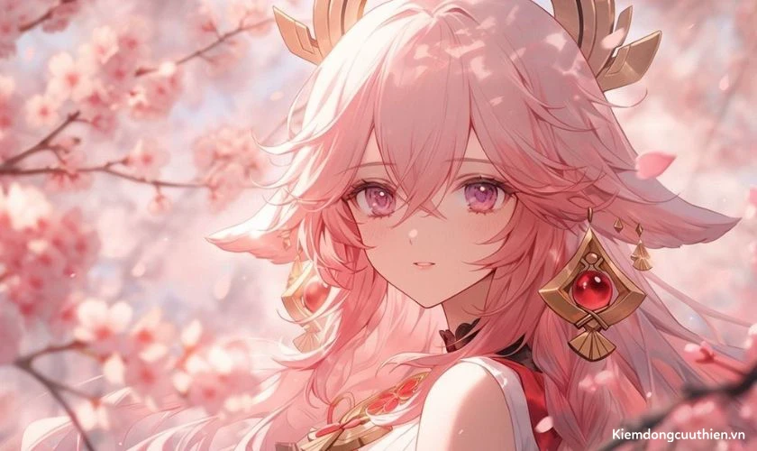 Wallpaper Genshin Impact Yae Miko đẹp