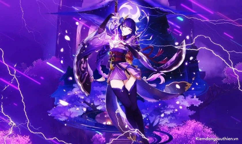 Ảnh nền Genshin Impact Raiden Shogun đẹp