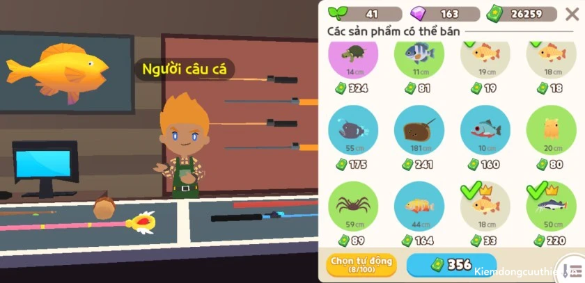 cách kiếm tiền nhanh nhất, nhiều nhất trong game play together bằng cách câu cá