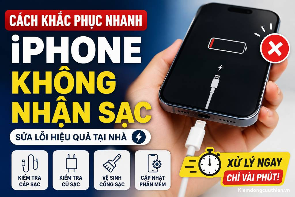 Cách Khắc Phục Nhanh iPhone Không Nhận Sạc