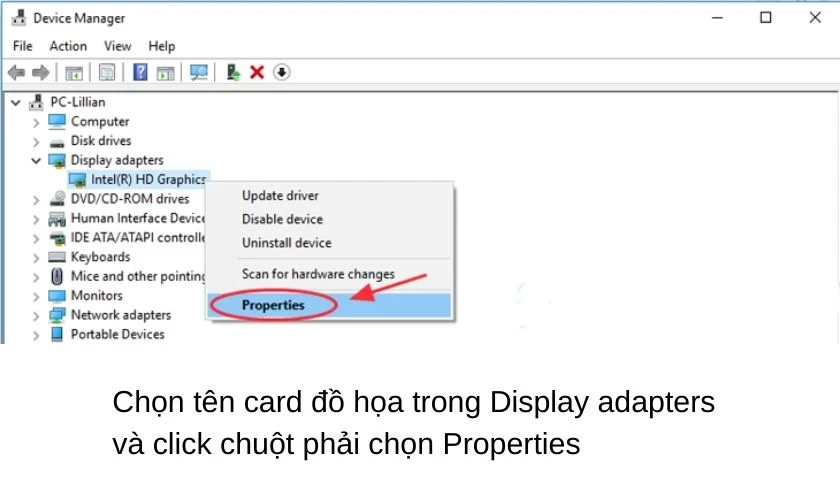 Xem GPU bằng Device Manager