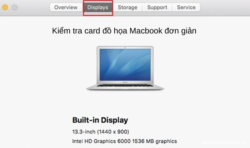 Kiểm tra card trên Macbook