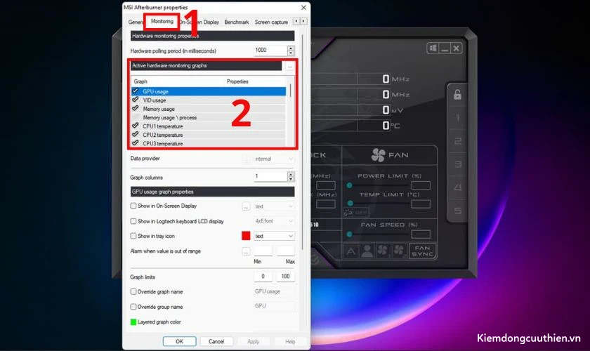 Test nhiệt độ GPU bằng MSI Afterburner nhanh chóng