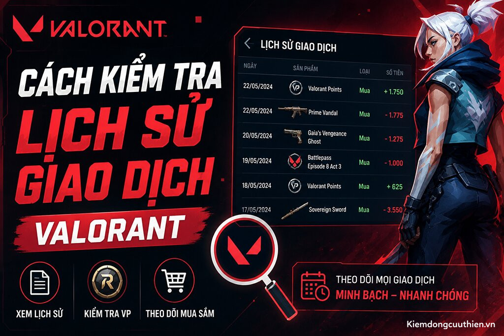 Cách kiểm tra lịch sử giao dịch Valorant