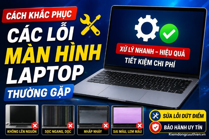 Cách khắc phục các lỗi màn hình laptop thường gặp