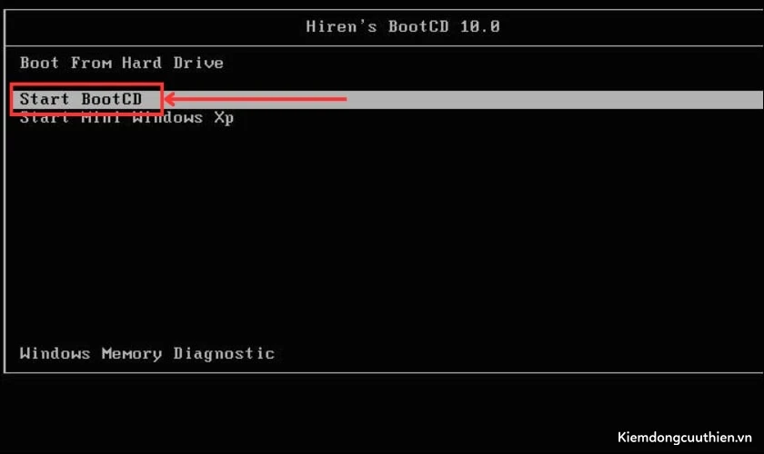 Sửa lỗi ổ cứng bằng đĩa Hiren’s Boot