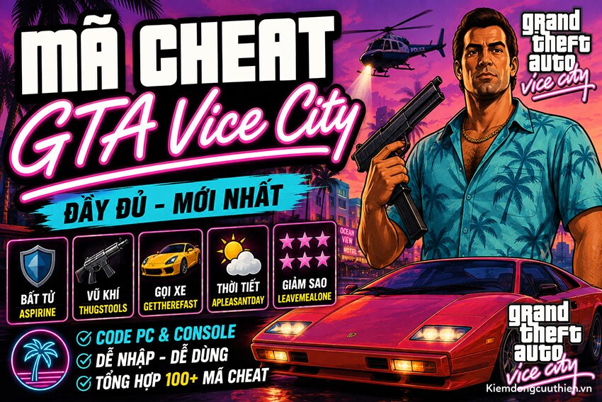 Mã Cheat GTA Vice City