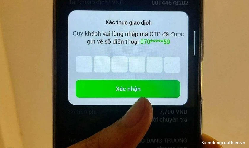 mã xác thực giao dịch online