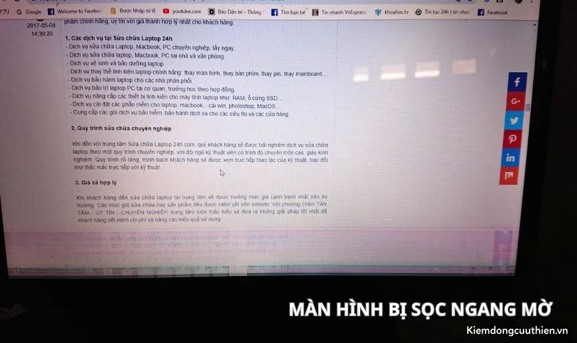 Các trường hợp màn hình màn hình bị sọc phổ biến