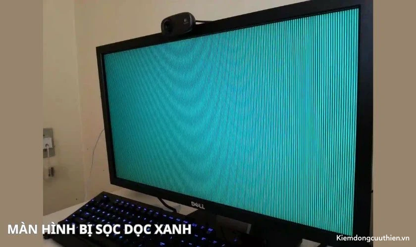 Màn hình laptop bị sọc dọc màu xanh