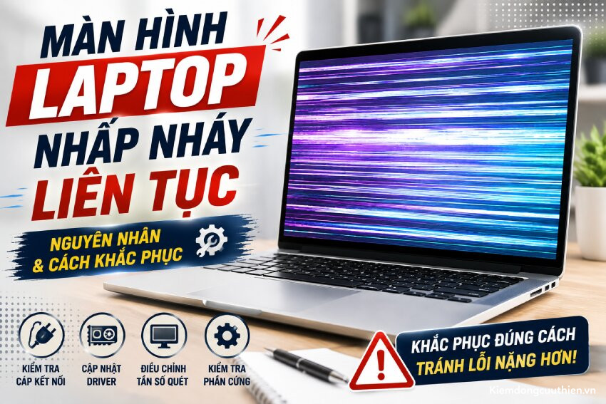 Màn hình laptop nhấp nháy