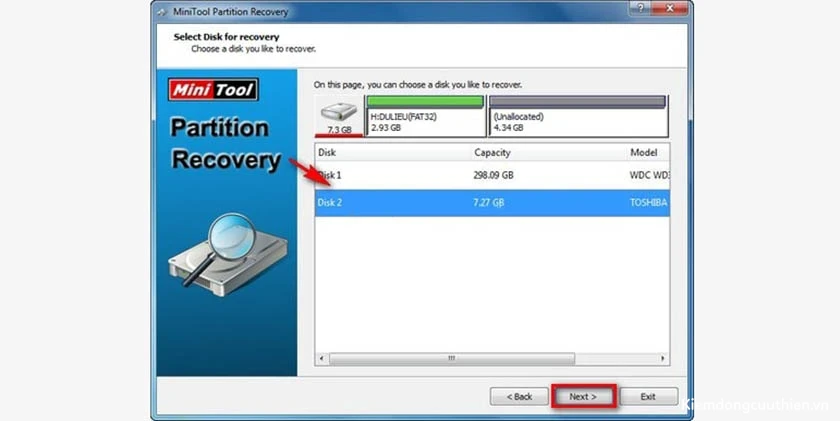 Phần mềm phục hồi dữ liệu ổ cứng MiniTool Partition Recovery
