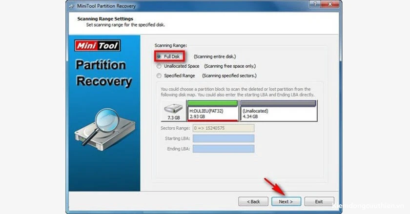 Phần mềm MiniTool Partition Recovery