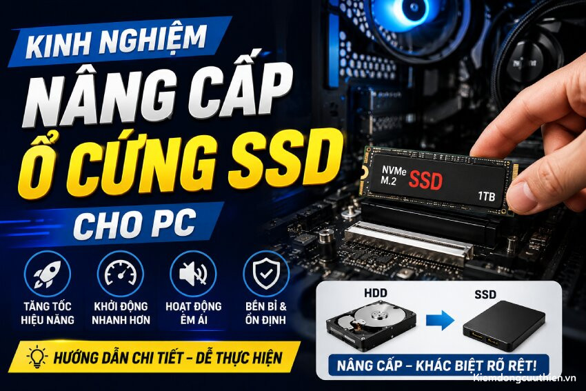 Kinh nghiệm nâng cấp ổ cứng SSD cho PC