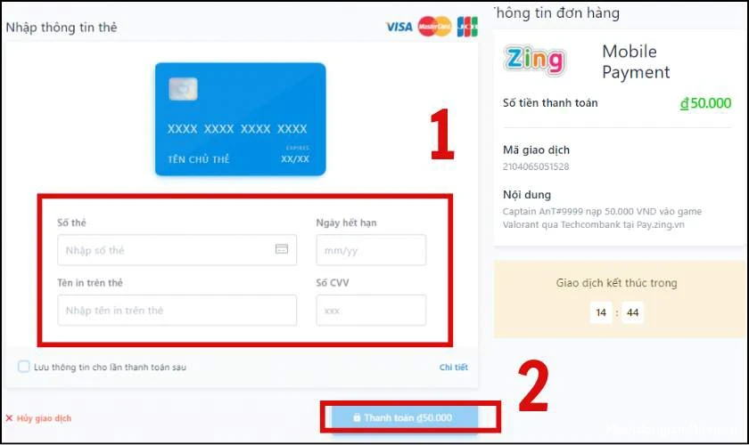 nap-valorant-14 Điền thông tin thẻ Credit Card