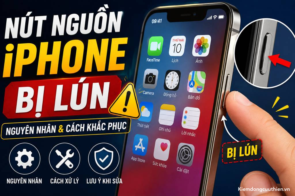 Nút nguồn iPhone bị lún