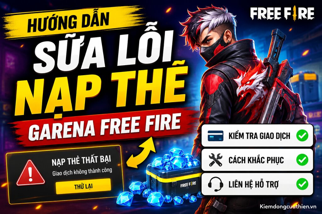 Hướng dẫn sửa lỗi nạp thẻ Garena Free Fire từ A-Z
