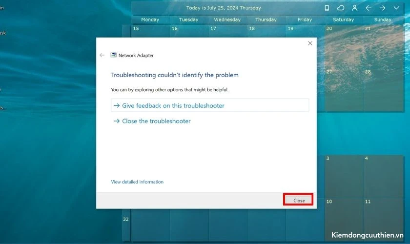 Sử dụng TroubleShoot của Windows