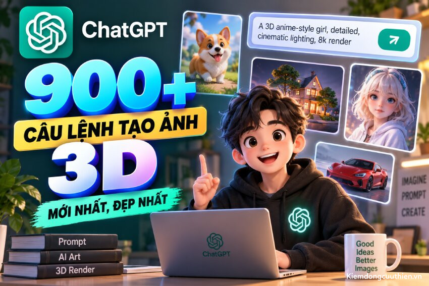 900+ Câu Lệnh Tạo Ảnh 3D ChatGPT
