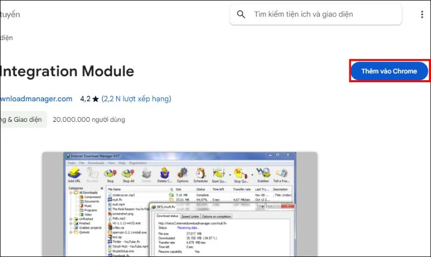 Cài tiện ích Internet Integration Module để khắc phục lỗi