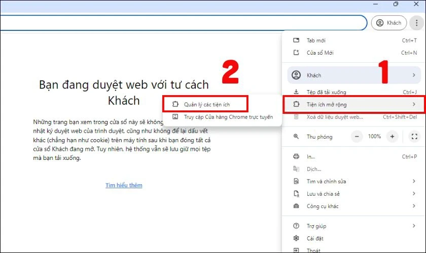 Thêm tiện ích của IDM trên Chrome