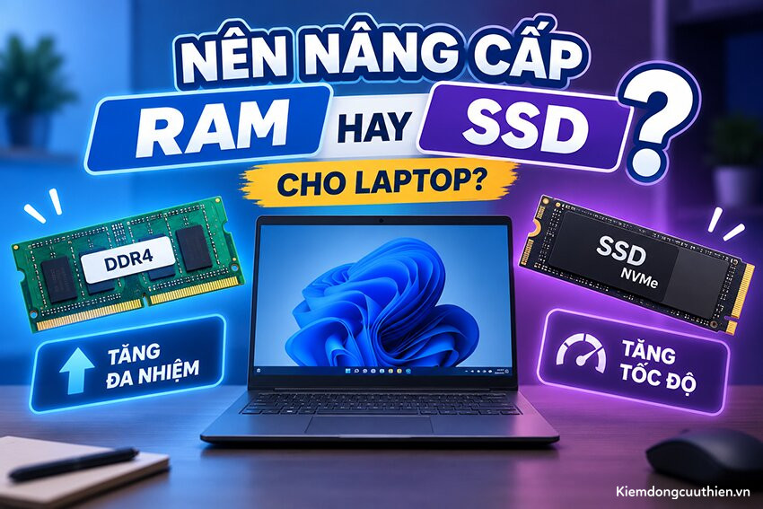 Nên Nâng Cấp RAM Hay SSD Cho Laptop?