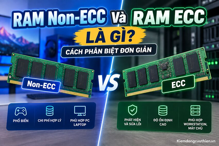 RAM Non-ECC Và RAM ECC Là Gì?