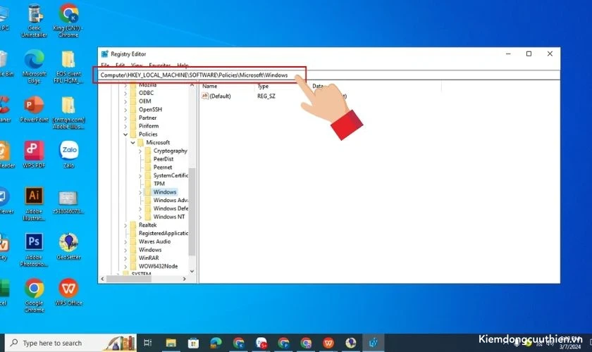 Nhập đường dẫn và nhấn enter để mở thư mục cần tìm
