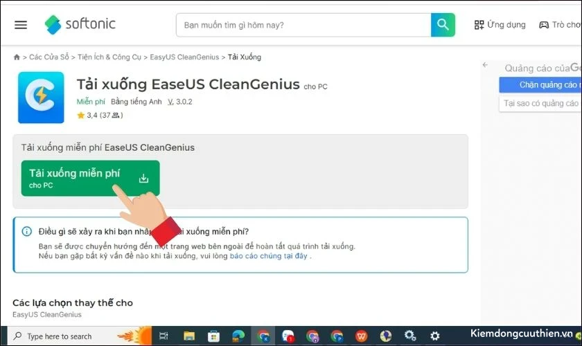 Dùng phần mềm EaseUS Clean Genius để tắt Windows 11 update