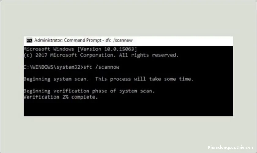 unexpected-kernel-mode-trap-10 Sau đó, trong cửa sổ Command Prompt, bạn nhập câu lệnh sfc/scannow và nhấn Enter